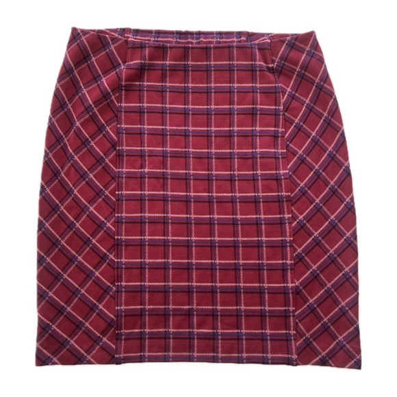 J. Jill Dresses & Skirts - J. Jill Ponte Mini Skirt Red Plaid Small S